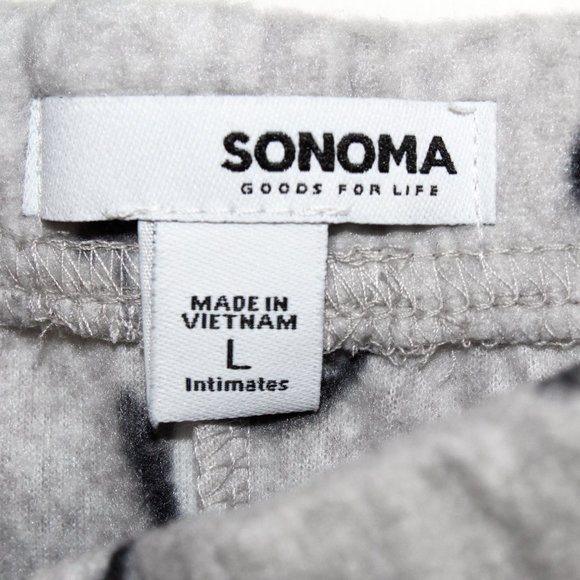 Sonoma Fuzzy Long Sleeve Penguin Print Two-Piece Pajama Set - Picture 14 of 16